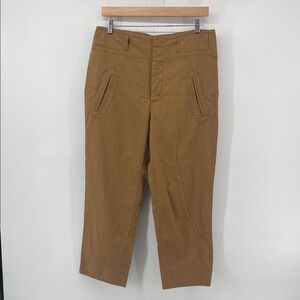 Isabel Marant Etoile Cotton Linen Blend Pants in Tan 42 A6